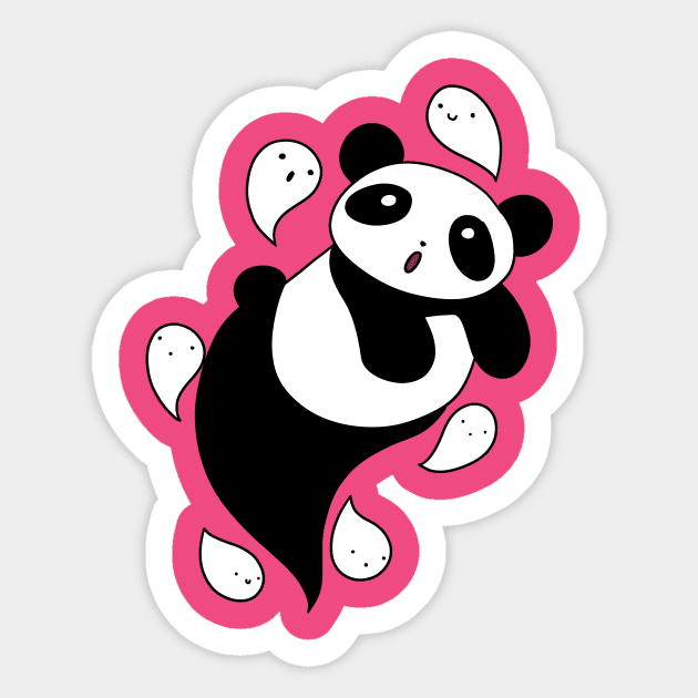 Ghost Panda Sticker by saradaboru